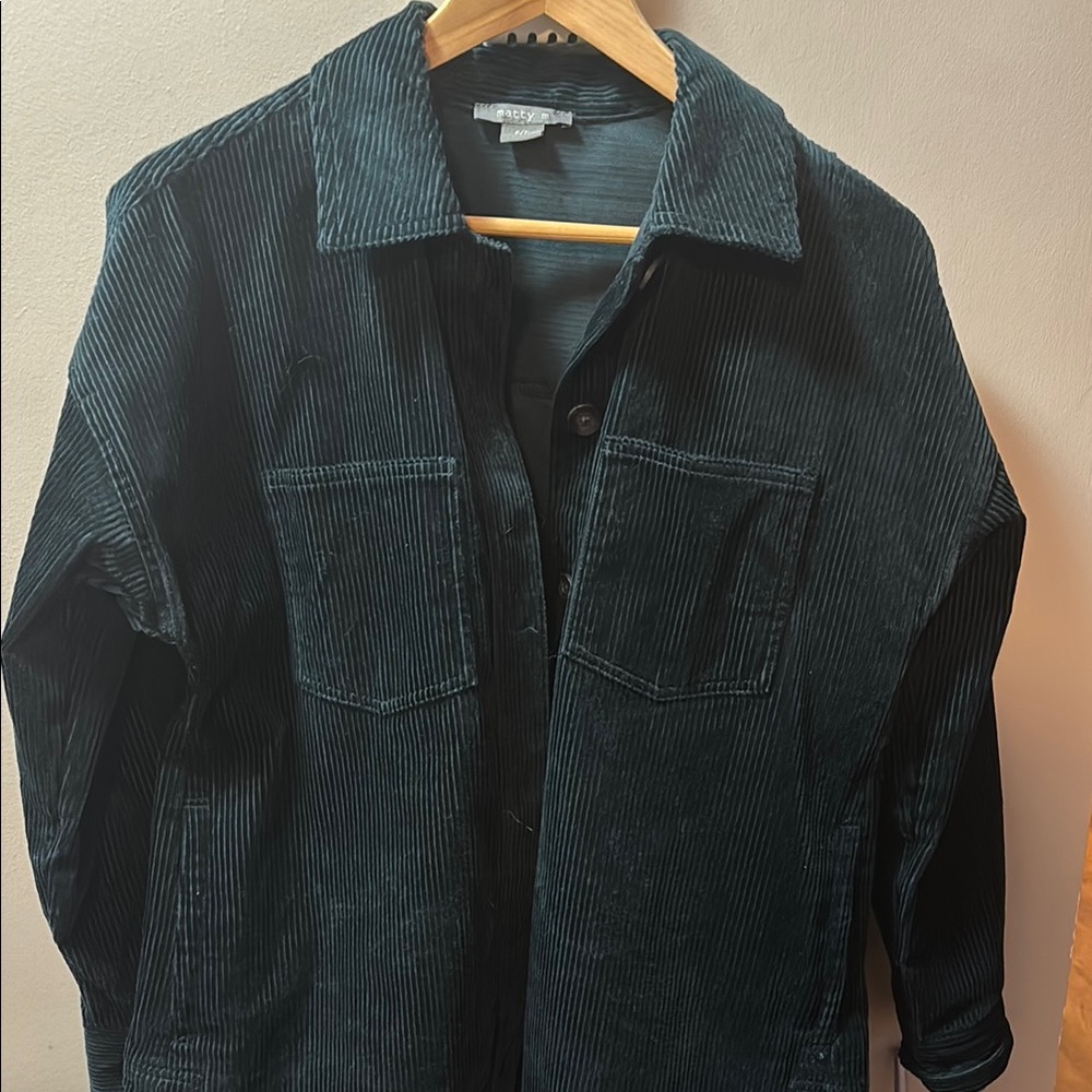 Matty M Dark Green Corduroy Blazer
